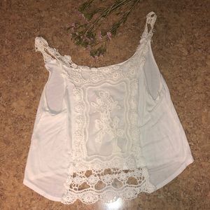 White Crochet Crop Top